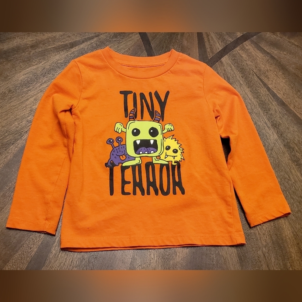 Tiny Terror Kids Orange Shirt Size 2T